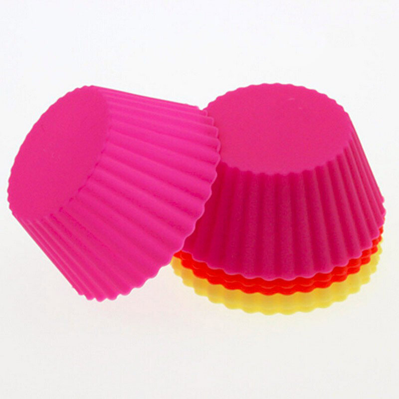 Houseeker 12 Cái Khuôn Lót Bánh Cupcake Bằng Silicon Muffin, Cốc Bánh Nhà Bếp Dụng Cụ Nướng Bánh Dụng Cụ Làm Bánh, 7Cm