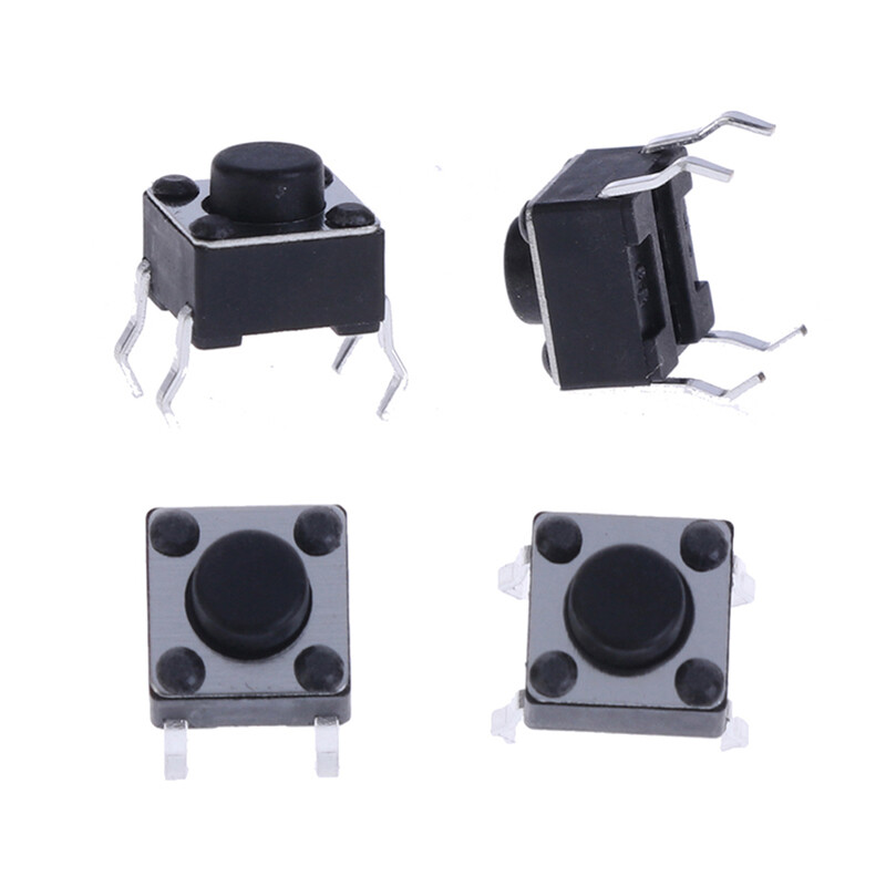 bo HITN 20pcs Mini Micro Momentary Tactile Push Button Switch 6*6*5mm 4 pin ON/OFF