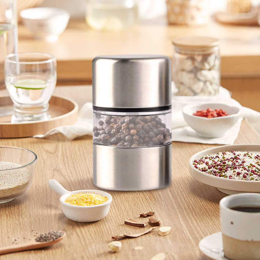 Salt and Pepper Grinder - Stainless Steel Pepper Grinder and Salt Grinder