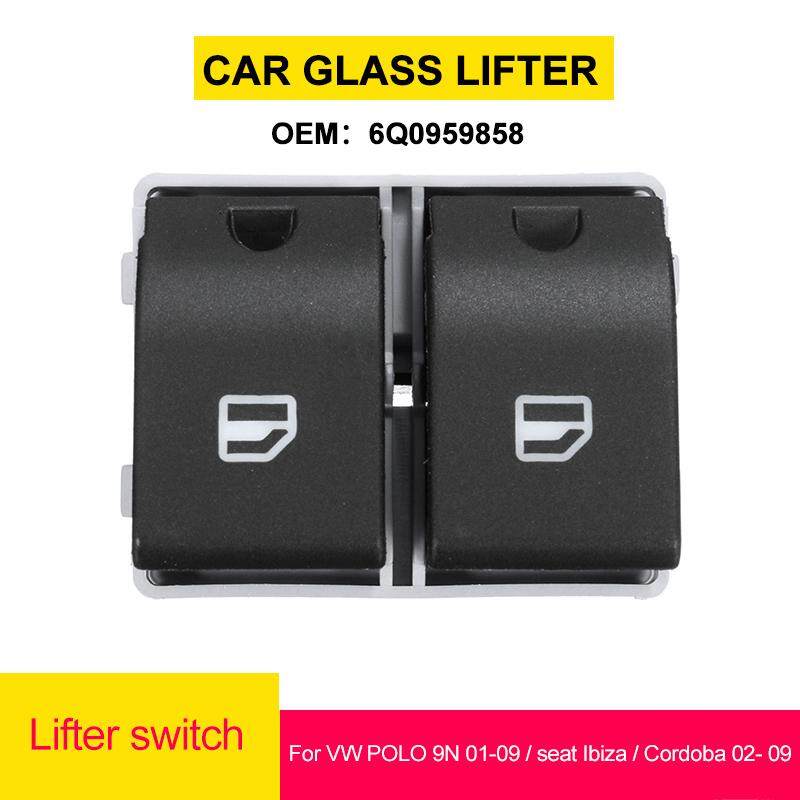 สำหรับVW POLO 9N 01-09/ที่นั่งIbiza/Cordoba 02- 09กระจกรถยนต์Lifterไฟฟ้าสวิตช์เปิดปิดประตูกระจกหน้าต่างสวิทช์