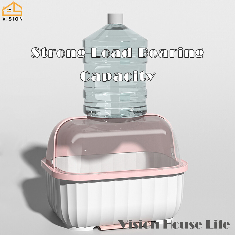 Vision Giá Thoát Nước Bát Đĩa Nhà Bếp Hộp Đựng Ráo Nước Bộ Đồ Ăn Chống Bụi Dụng Cụ Sắp Xếp Bát Đĩa Gia Dụng Giá Phơi Đĩa Có Nắp Đậy