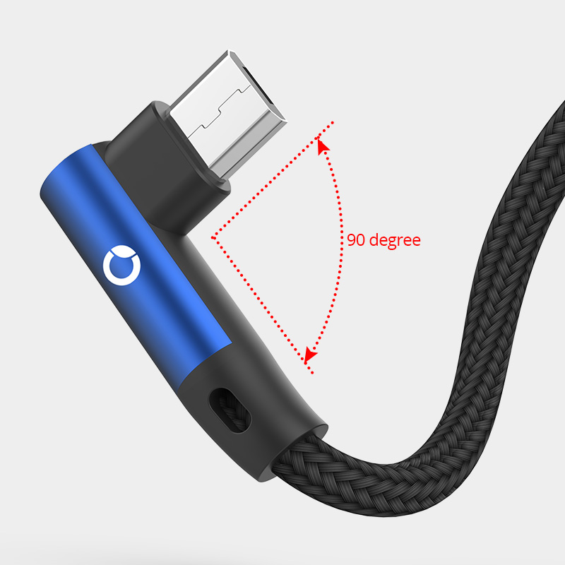 PZOZ Cáp Micro Usb Cáp Micro Usb Sạc Nhanh 90 Độ Cáp Micro Usb Cho Samsung Xiaomi Redmi Cáp Máy Tính Bảng Usb Micro Oppo A53