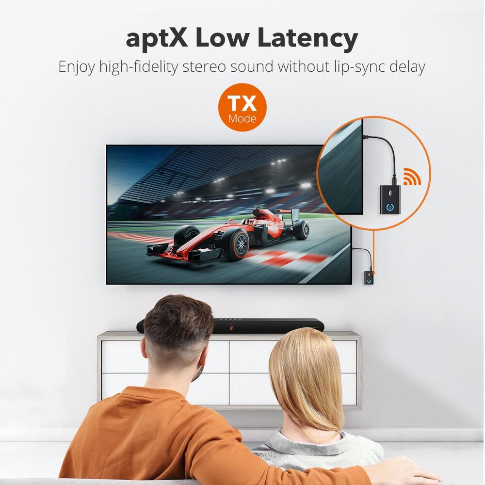 Taotronics TT-BA07 Bluetooth 2-In-1 5.0 Transmitter/Receiver With Display Screen 3.5Mm Audio Wireless Adapter For Home TV