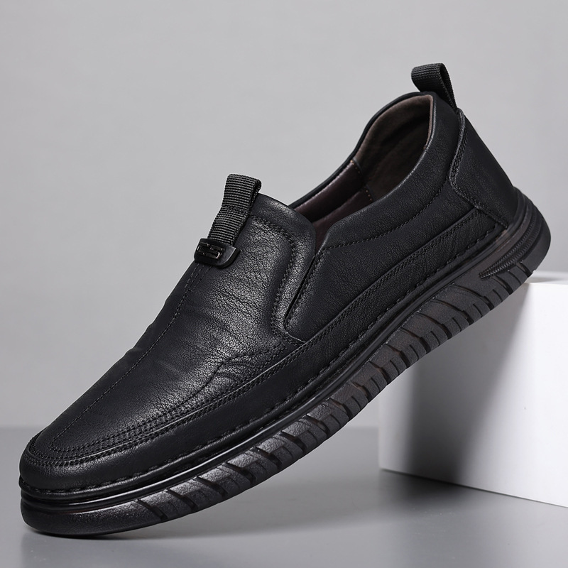 QBELY Business Breathable Shoes Male 2023 Summer New Designer Leather Hollowed Out Shoes for Men Spring Summer Autumn Loafers Men