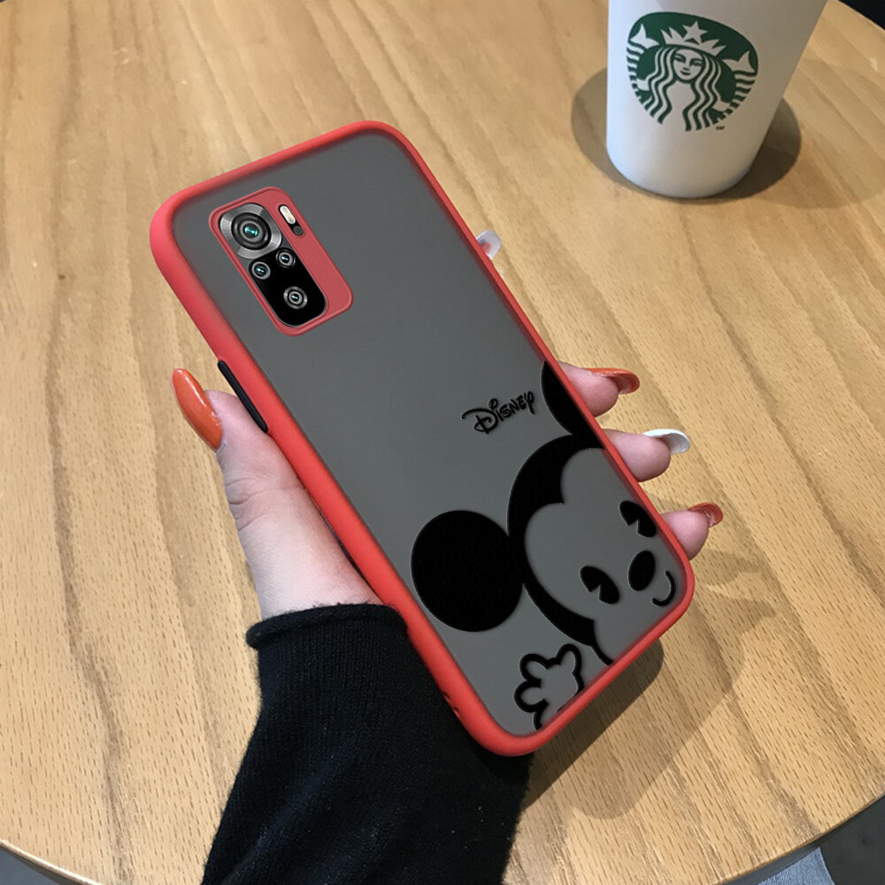 Hontinga vỏ trường hợp dành cho ốp xiaomi redmi note 10s chuột hoạt hình dễ thương note10s, ốp điện thoại trong suốt mờ ốp lưng toàn bộ ốp bảo vệ ống kính máy ảnh ốp cứng cho bé gái bé trai
