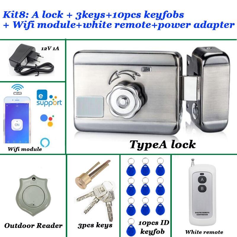 Khóa Cửa Điện Điều Khiển Từ Xa Điện Thoại Ewelink Tùy Chọn 12V Mở Khóa Tự Động Khóa Cổng RFID Bộ Mở Cổng Điều Khiển Ess