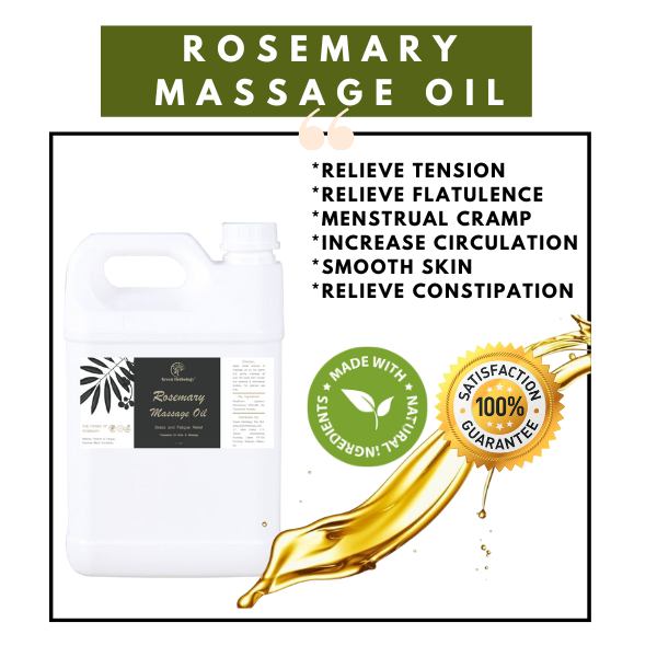 Rosemary Massage Oil (Relieves Tension & Fatigue, Improves Blood