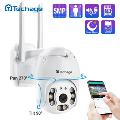 WIFI IP Camera 5MP PTZ Speed Dome 1080P Outdoor Wireless AI Security IP Camera 1080P 3MP Full Color Night Two Way Audio