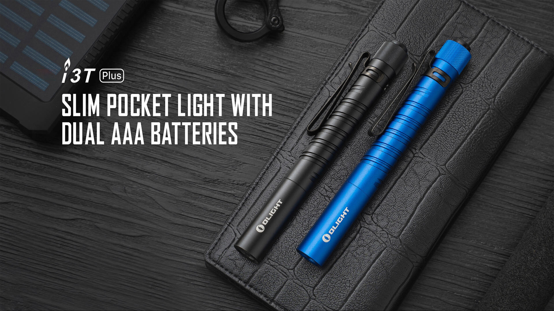 Olight i3T PLUS Slim Pocket Light Mini Flashlight 250Lumens Include AAA Battery