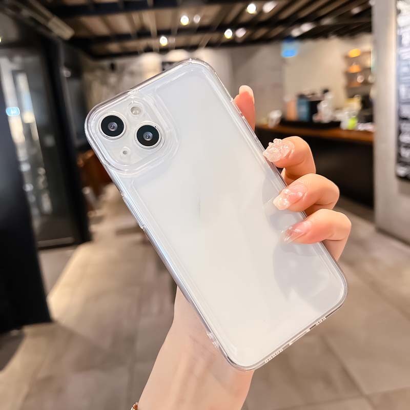 Soft jelly protective case for iphone 13 pro max 11 12 mini x xs xr 7 8 plus transparent shockproof cover