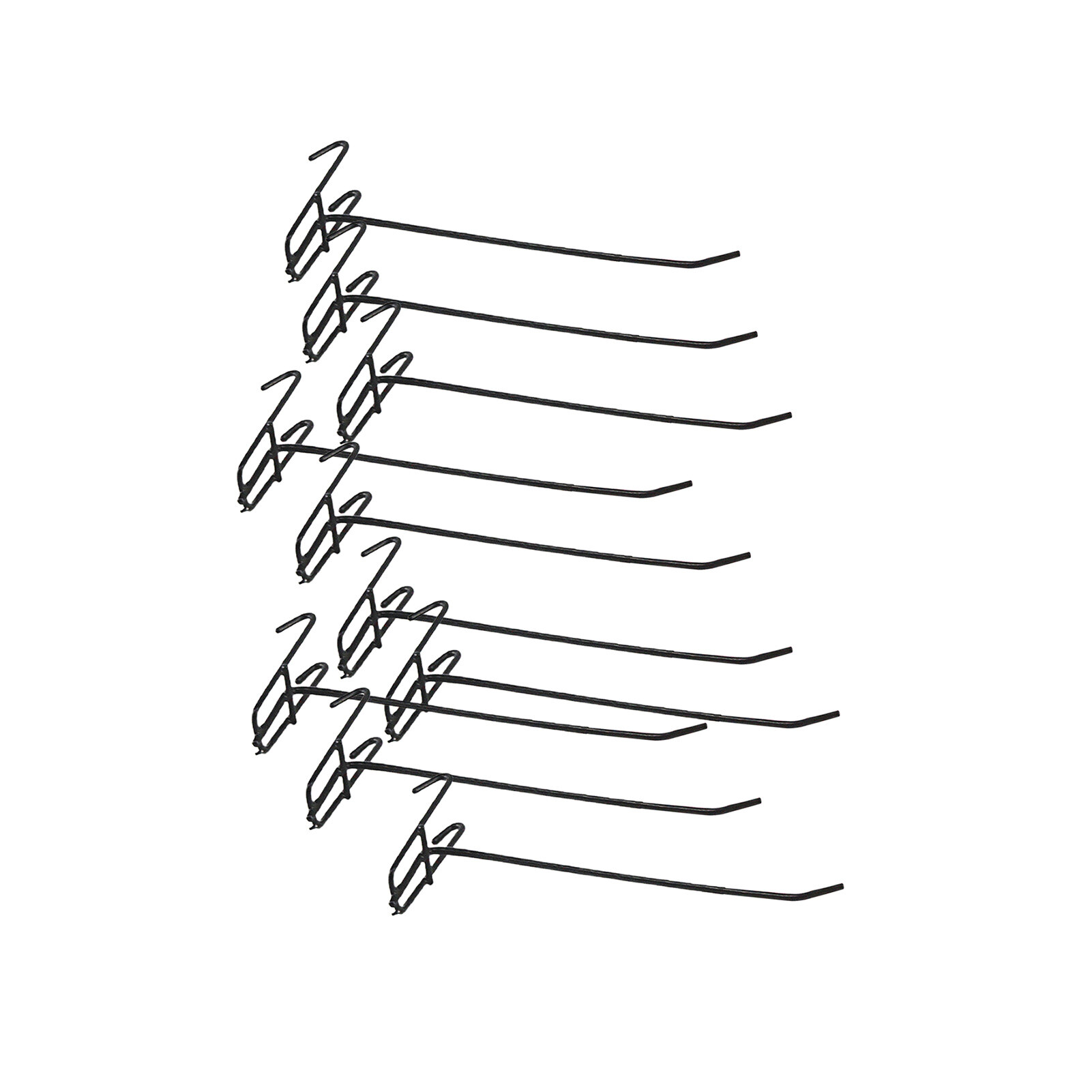 10 Hooks Shelf Hooks Grid Iron Hooks10Pcs Hooks Wear-Resistant Removable Metal Stable Mesh Panel Hangers For Home