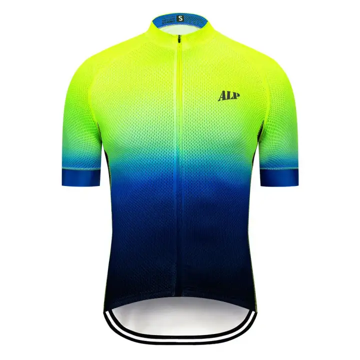 fluorescent yellow cycling jersey