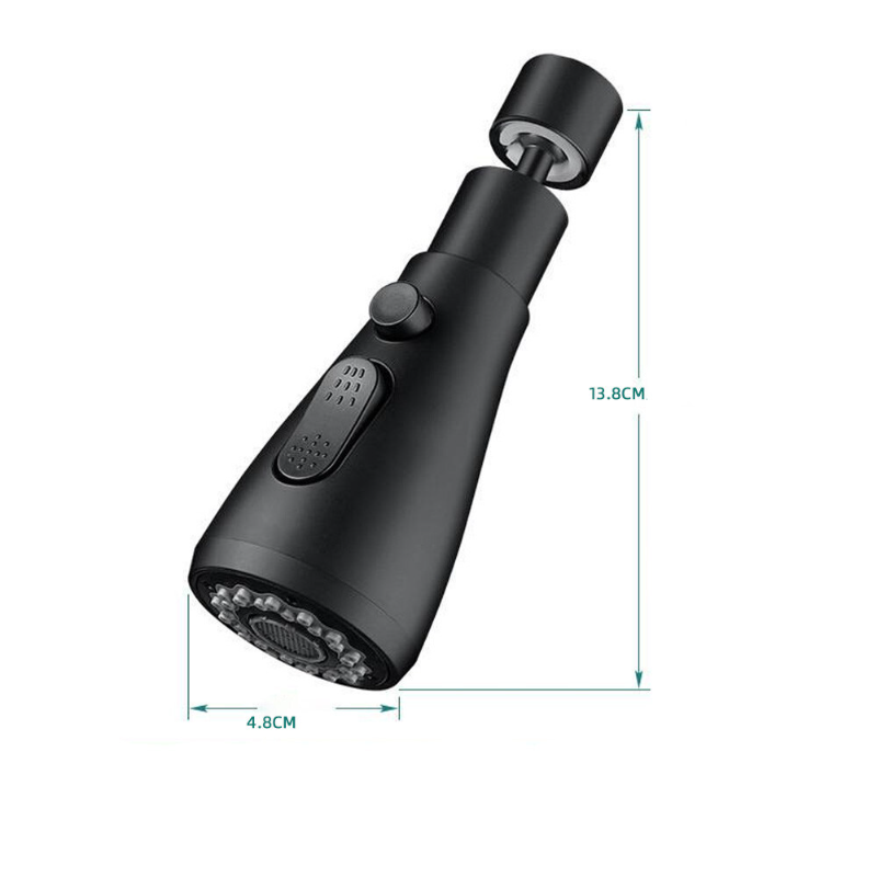 3 Mode Shower Head Kitchen Tap 360° Rotatable Kitchen Flush HighPressure W/ Faucet Sprayer Tap