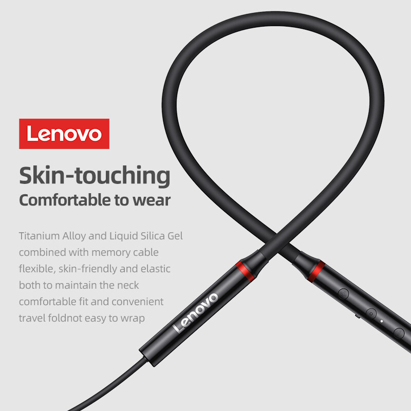 Lenovo Tai Nghe Nhét Tai Bluetooth 5.0 Không Dây Loa Thể Thao HE05X Tai Nghe Chống Nước Tai Nghe Đeo Cổ Thể Thao