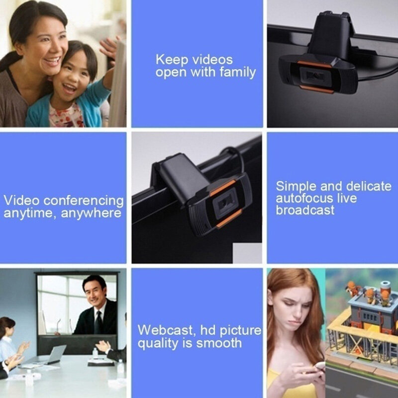 mini Built-in Mic Webcam Web Camera HD 1080P Cam Digital Video Webcamera with CMOS Image for Computer PC Desktop Laptop Portable