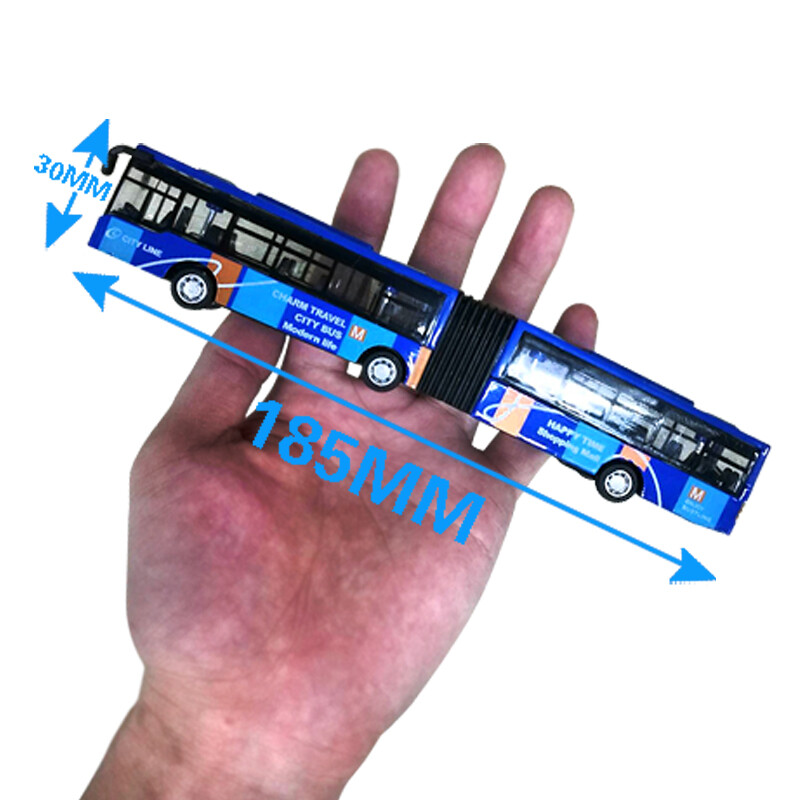 BOKALI 1PCS 1:64 18cm Baby pull back shuttle bus diecast model vehicle Kids Toy New