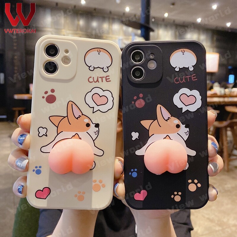 3d squishy pinch soft case for iphone 6s plus iphone 7 8plus xr xs max iphone 11 pro max 12 pro max 13 pro max 14 pro max 15 pro max 14 plus 15 plus crayon shin-chan corgi funny shockproof phone back cover case