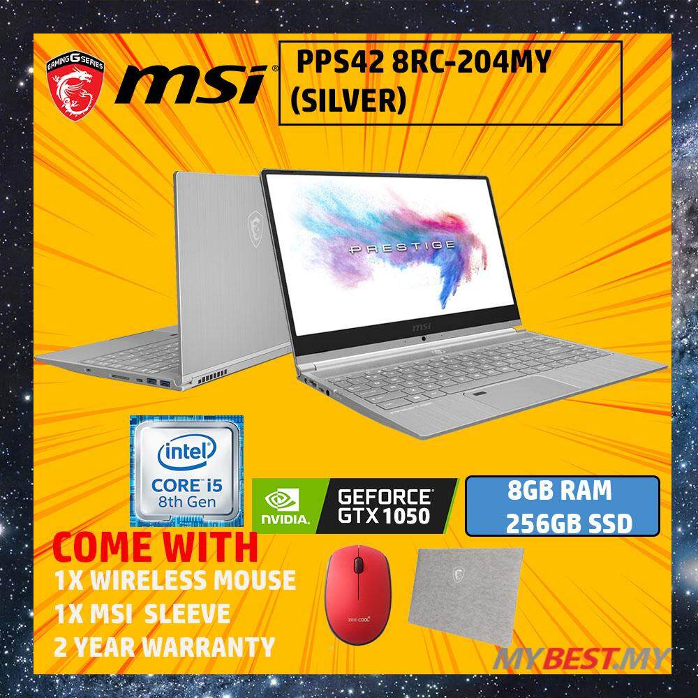 MSI PS42 Modern 8RC-204MY 14 Laptop (i5-8250U, 8GB, 256GB, NV GTX1050, W10H) Malaysia
