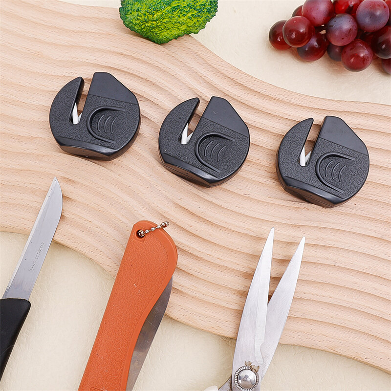 1/3Pcs Mini Knife Sharpener Multifunction Fruit Knife Scissor Sharpeners Home Kitchen Whetstone Sharpening Support Tool