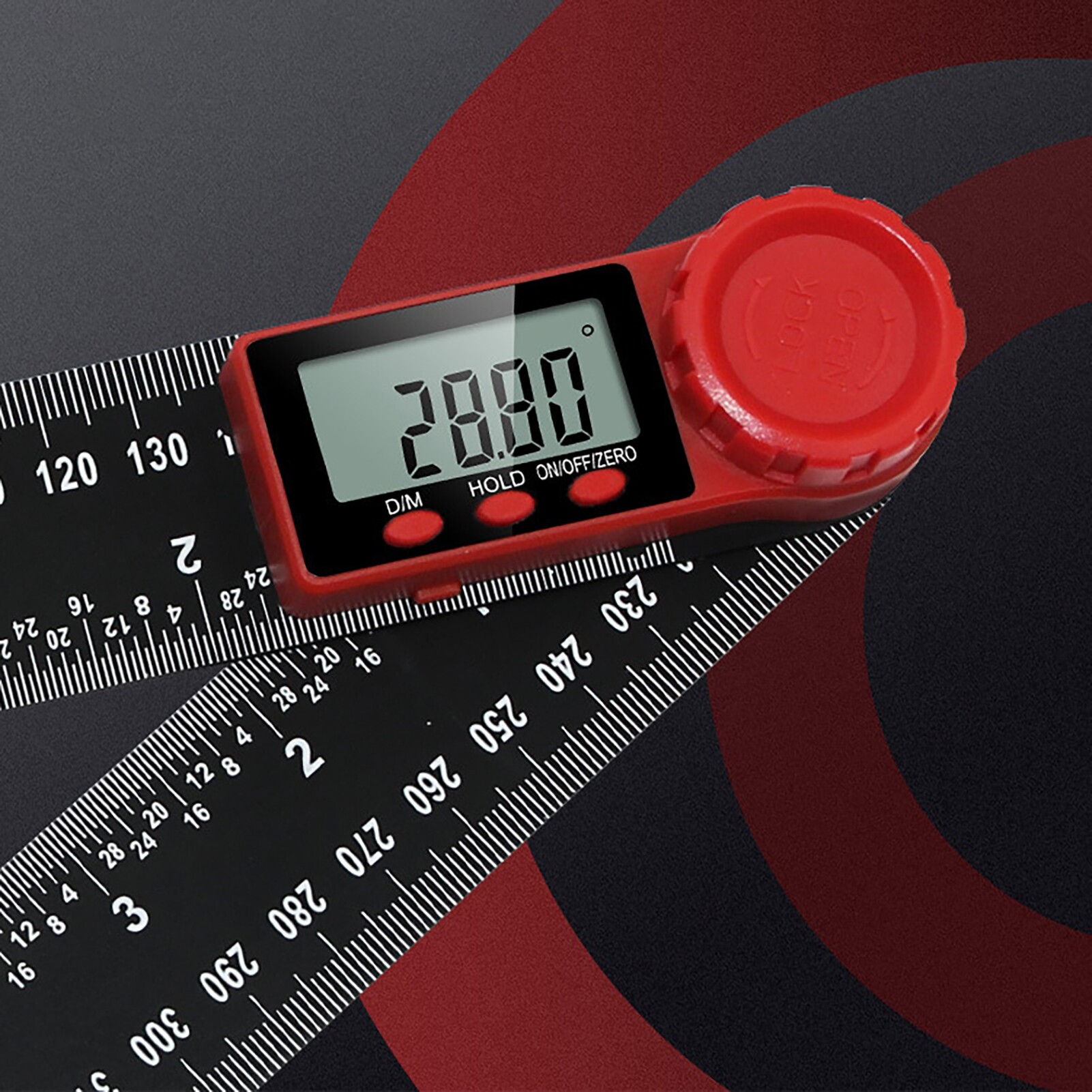 Terylin 200/300mm 2 in 1 Digital Display Angle Meter Inclinometer Caliper Measuring Tool