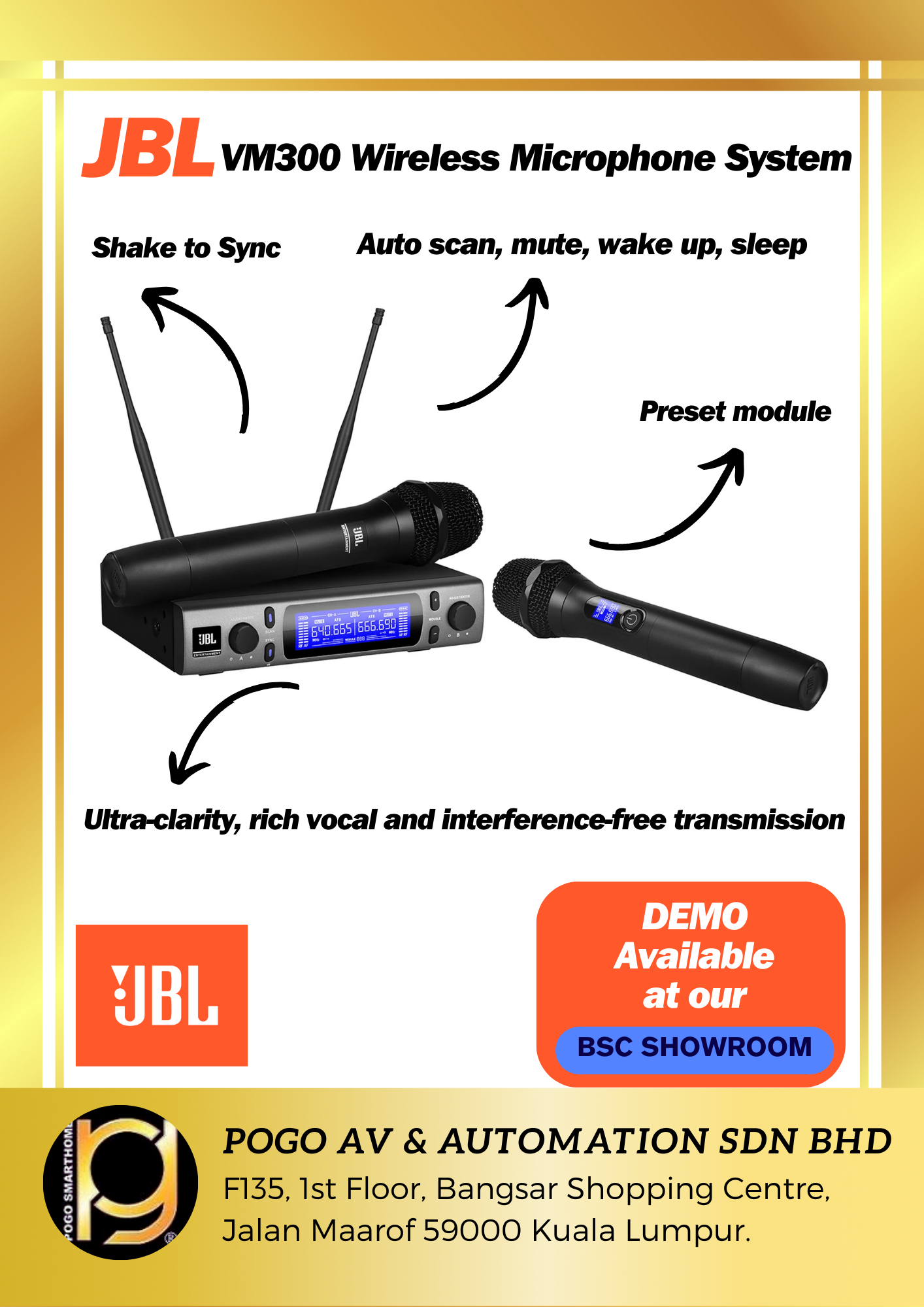 JBL VM300 Wireless Microphone System Lazada