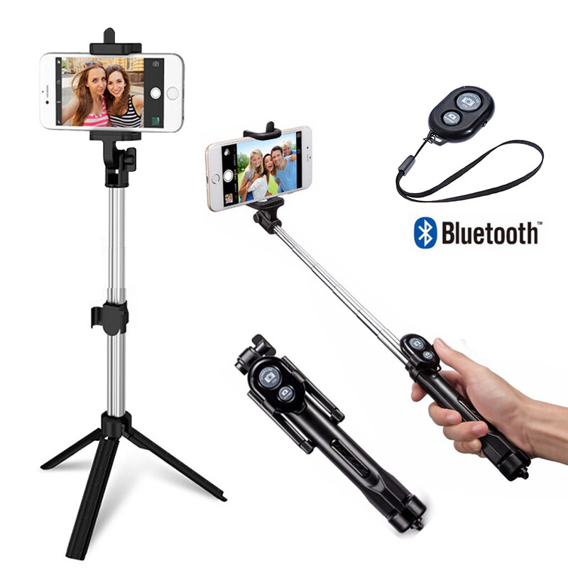 Zelion Chân Máy Đơn Di Động Gậy Chụp Ảnh Tự Sướng Bluetooth Camera Điều Khiển Từ Xa Có Nút Cầm Tay Gậy Selfie Cho iPhone 6 8 Plus Huawei Android Stick Z2