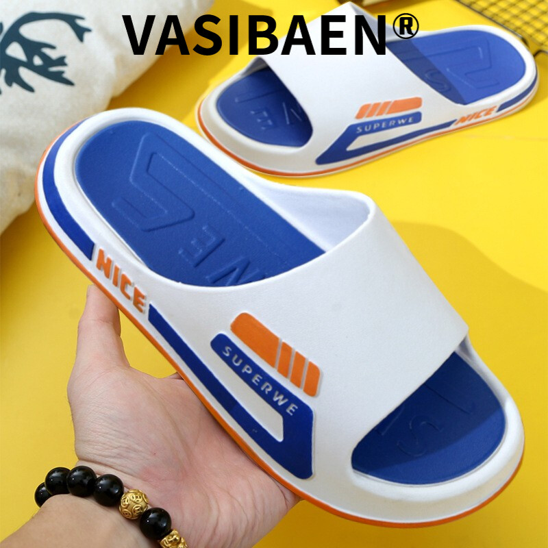 VASIBAEN Men's slippers outdoor non-slip new slippers men's all-match beach sandals and slippers non-slip wear-resistant thick-soled slippers