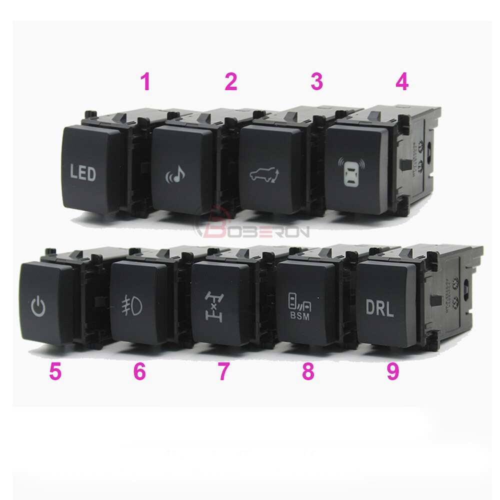 For subaru car led drl light switch middle diff lock power on off trunk fog light radar push button