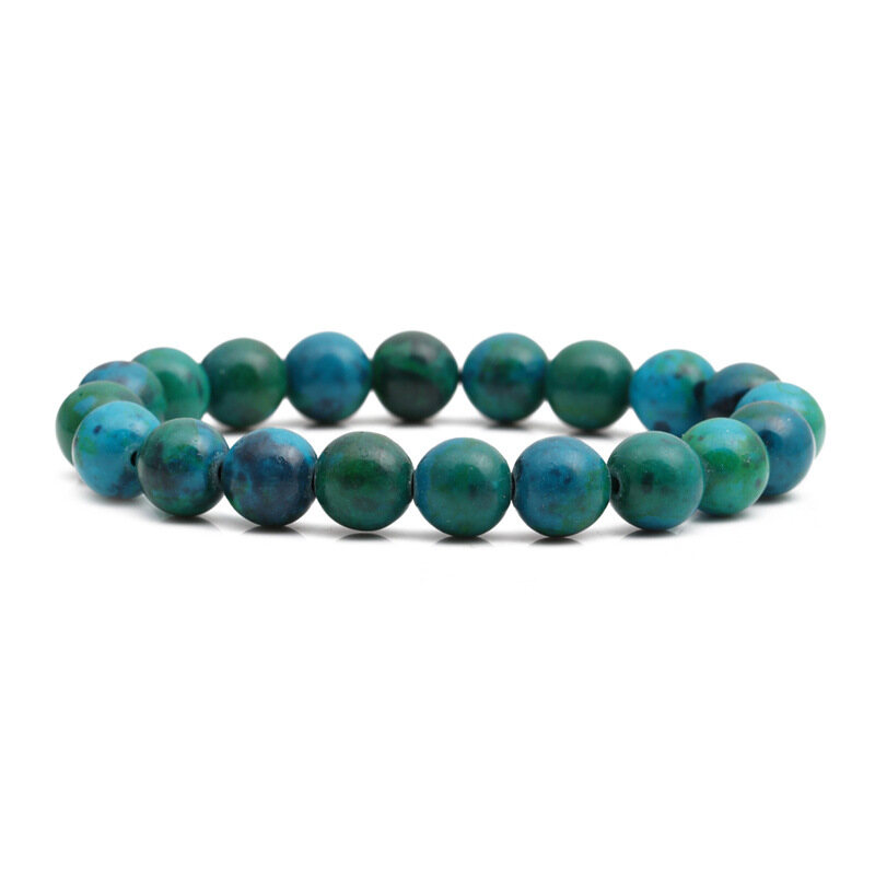 【PrettySet】1Pcs Diabetes Relief Malachite Natural Bracelet Handmade Beaded Energy Bracelet