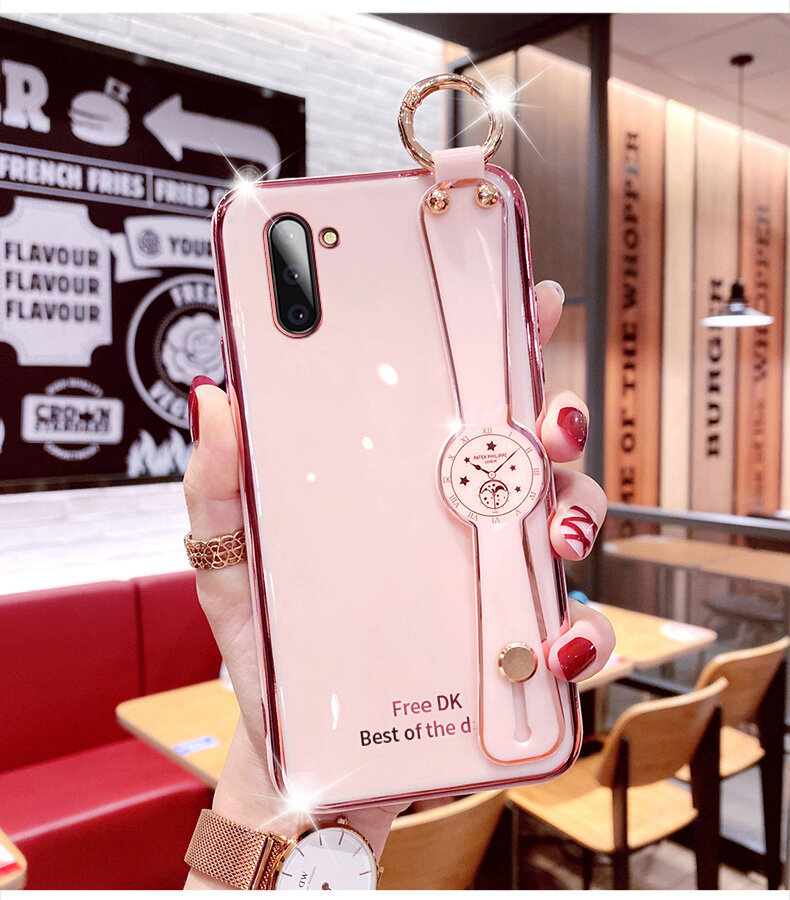 Ốp Lưng LIFEBELLE Ốp Cho Samsung Galaxy Note 10 / Note 10 + Plus / Note 10 Lite Có Dây Đeo & Giá Đỡ Dây Đeo Cổ Tay, Ốp Điện Thoại Nữ Mạ Bóng Siêu Mỏng Ốp Chống Sốc Silicon TPU Mềm Vỏ Bảo Vệ