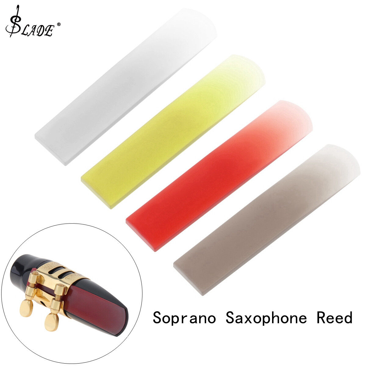 SLADE Soprano Saxophone Reed Sax Resin Reed Strength 2.5 4 Colors Optional Saxophone Accessories
