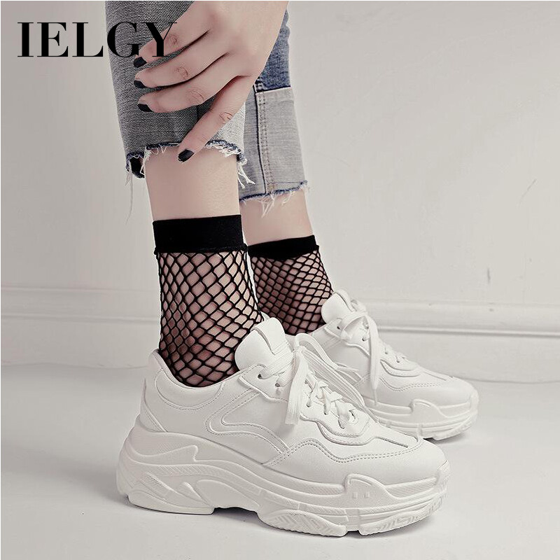 IELGY Daddy's shoes women's Korean style all-match thick-soled casual shoes