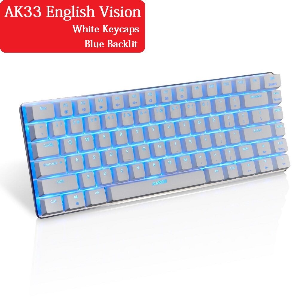Bàn Phím Cơ Xanh Dương | Top bán chạy Lazada Shopee Sendo Tiki 64 Ajazz Bàn Phím Chơi Game AK33 Bàn Phím 82 Phím Công Tắc Cơ Học Chơi Game Màu Xanh Dương/Đen Cho Game Thủ Máy Tính Xách Tay Bàn Phím Có Đèn Nền