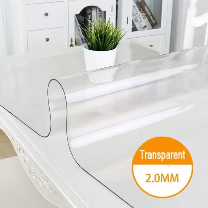 2mm Transparent Rectangle Thick Crystal Clear Table Protector For