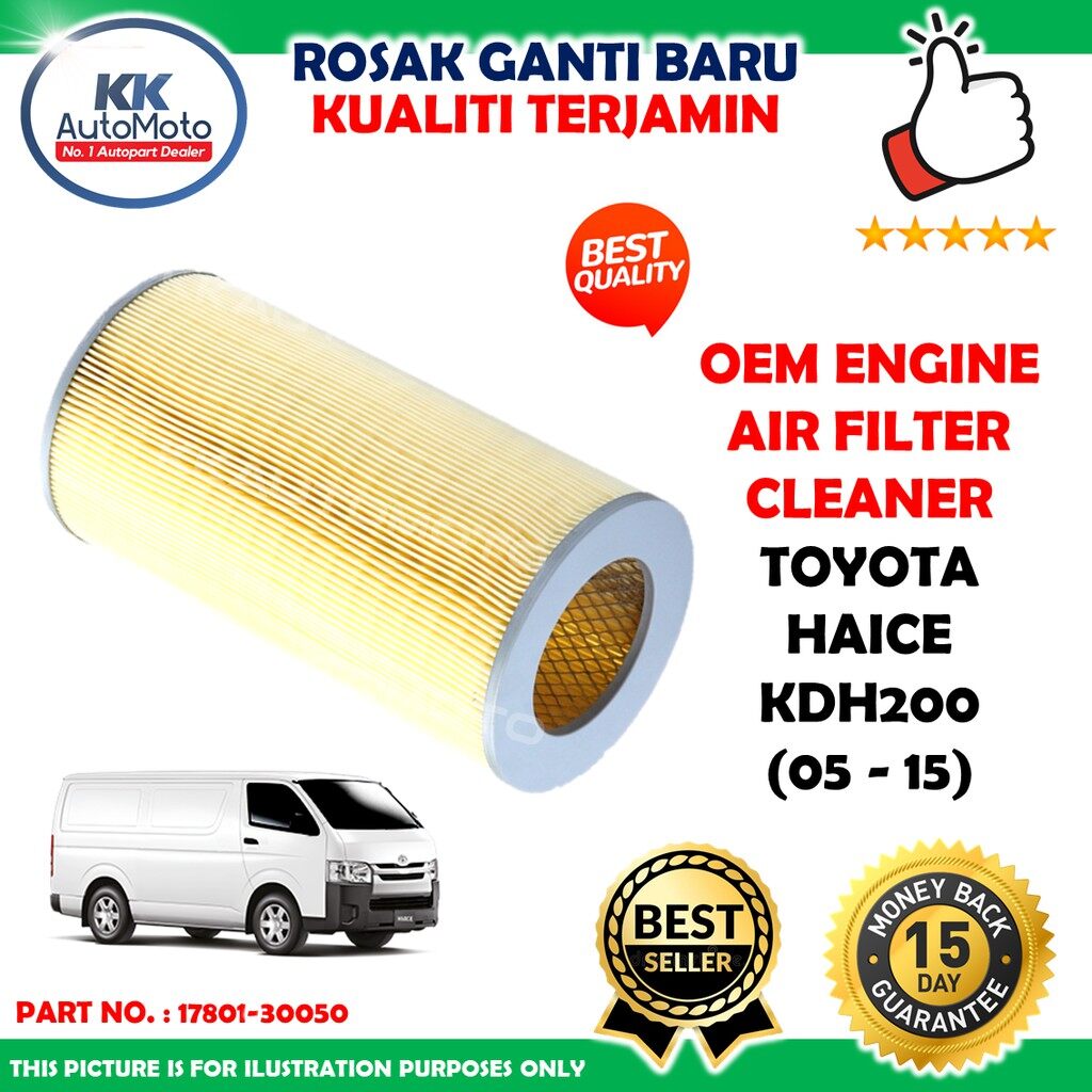 OEM Round Engine Air Filter Cleaner Toyota Haice KDH200 (05 15