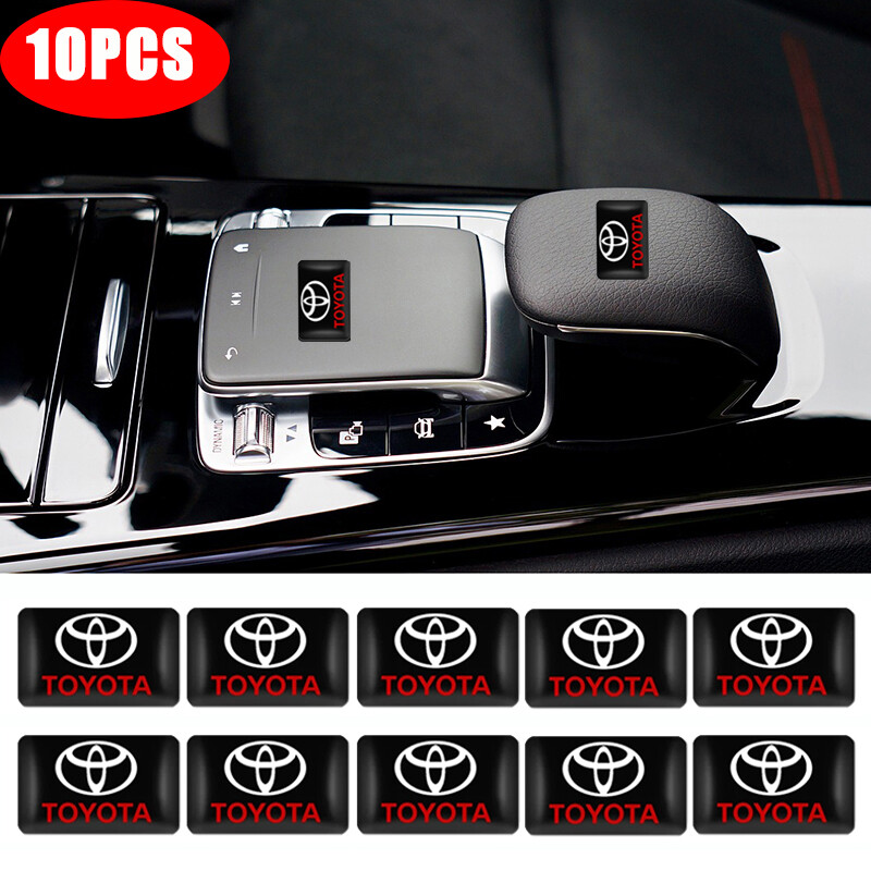 Cái/bộ 10 Miếng Dán Nút Đa Phương Tiện Cho Xe Hơi Đề Can Nút Bấm Cửa Sổ Nâng Cửa Sổ Huy Hiệu Trang Trí Nội Thất, Cho Toyota Hilux Vios Innova Fortuner Agya Hiace Corolla Camry Tundra