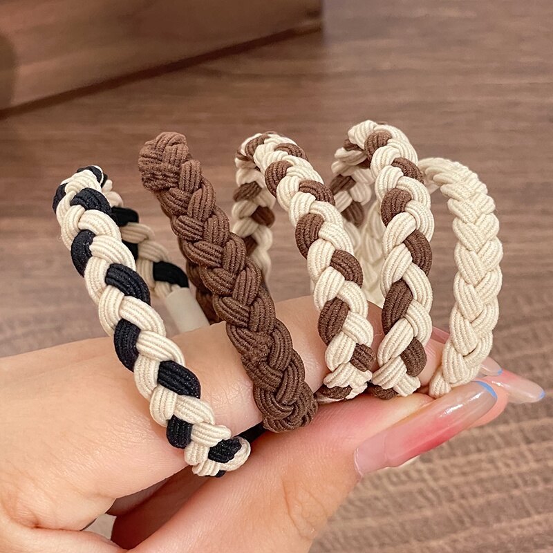 Set of 5 New Fashion Elastic Rubber Hair Ropes