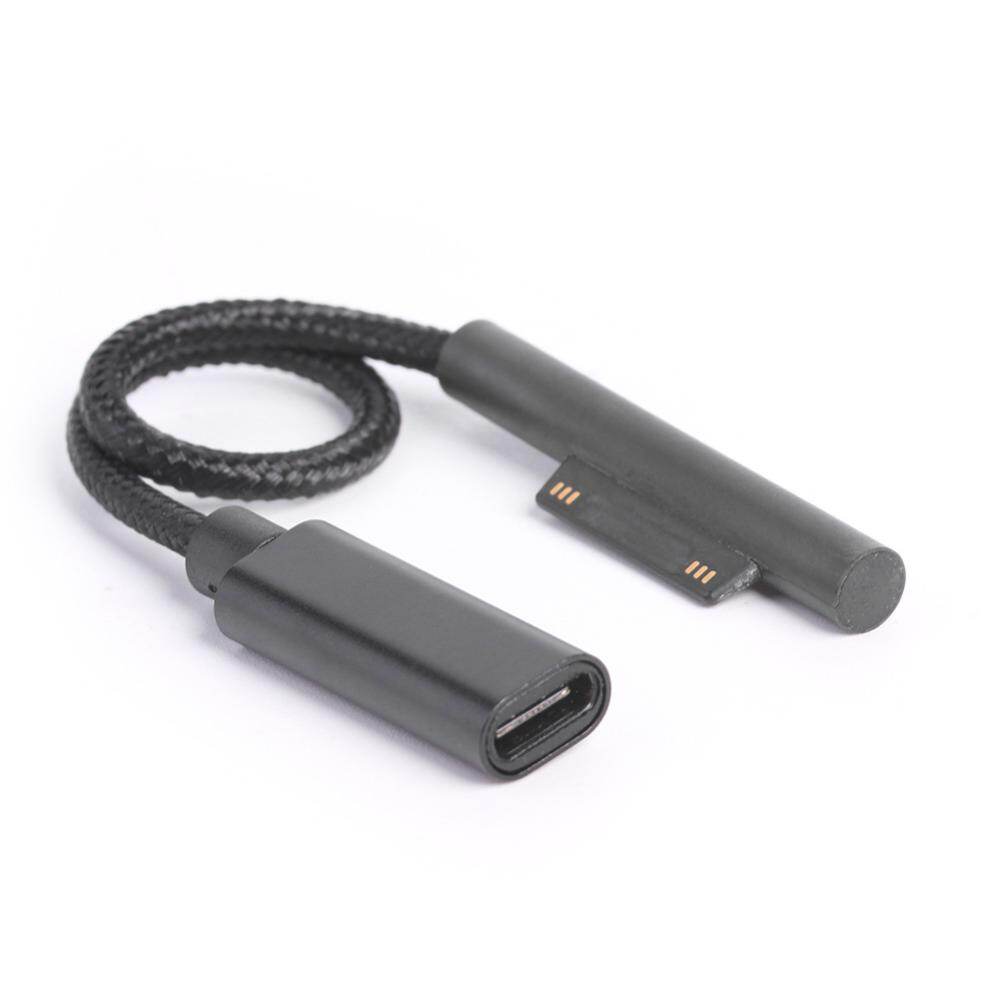 Braided 65W PD Fast Charging USB Type C Female Cable for Microsoft Surface Pro 5 Computer Accessory