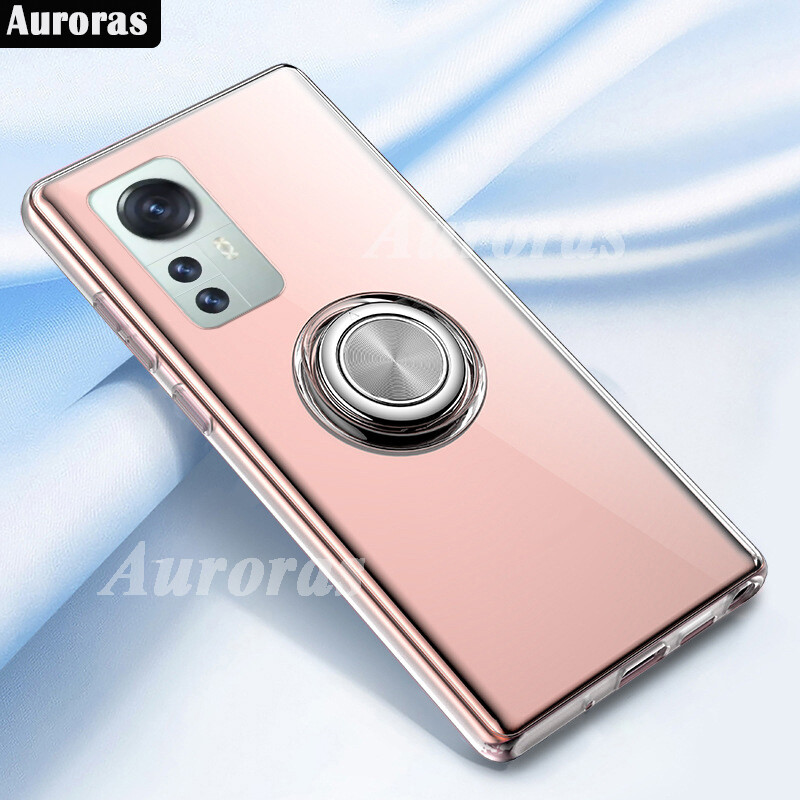 Auroras Ốp Điện Thoại Ốp Toàn Bộ Mi 12T Pro 12 Lite Pro Ốp Đứng Nhẫn Nam Châm Chống Sốc Cho Xe Hơi Ốp Xiaomi 12 Pro Ốp Trong Suốt Vòng Giữ 360 °