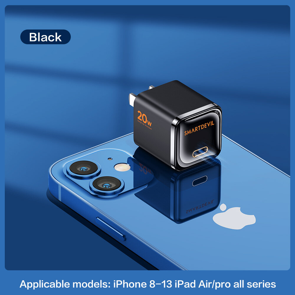 Smartdevil 35W PD sạc nhanh Type-C cáp cho iPhone 17 Pro Max 16 Pro Max iPhone 8-17 Series iPad Pro iPad Air Bộ Sạc gắn tường Cáp dữ liệu