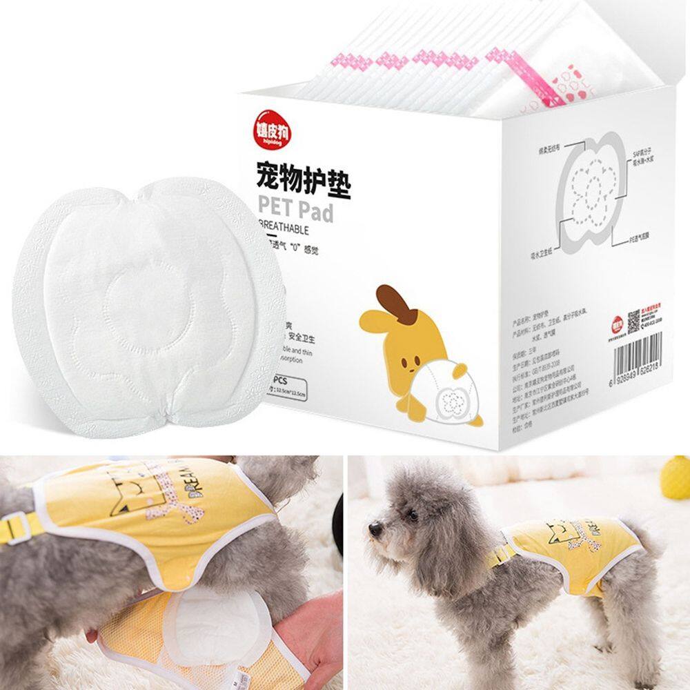 CARING PETS Bông Thoáng khí Thoải mái Dùng một lần Cho chó Con vật cưng Chó cái Đồ dùng cho thú cưng Quần lót thấm hút Quần vệ sinh Tã cho chó Miếng lót cho thú cưng