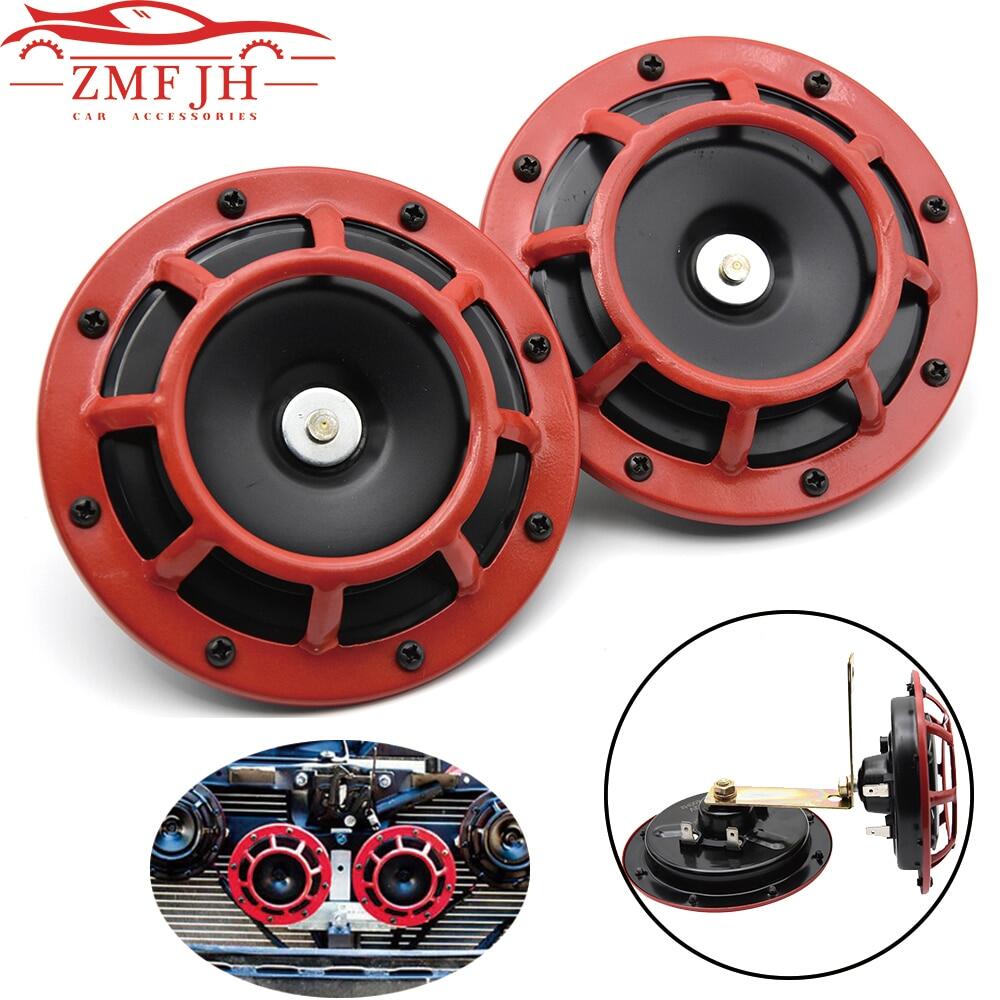 Universal Red/Black Car Hella Super Loud Compact Electric Blast Tone Air Horn Kit 12V 115DB Horn For Motorcycle