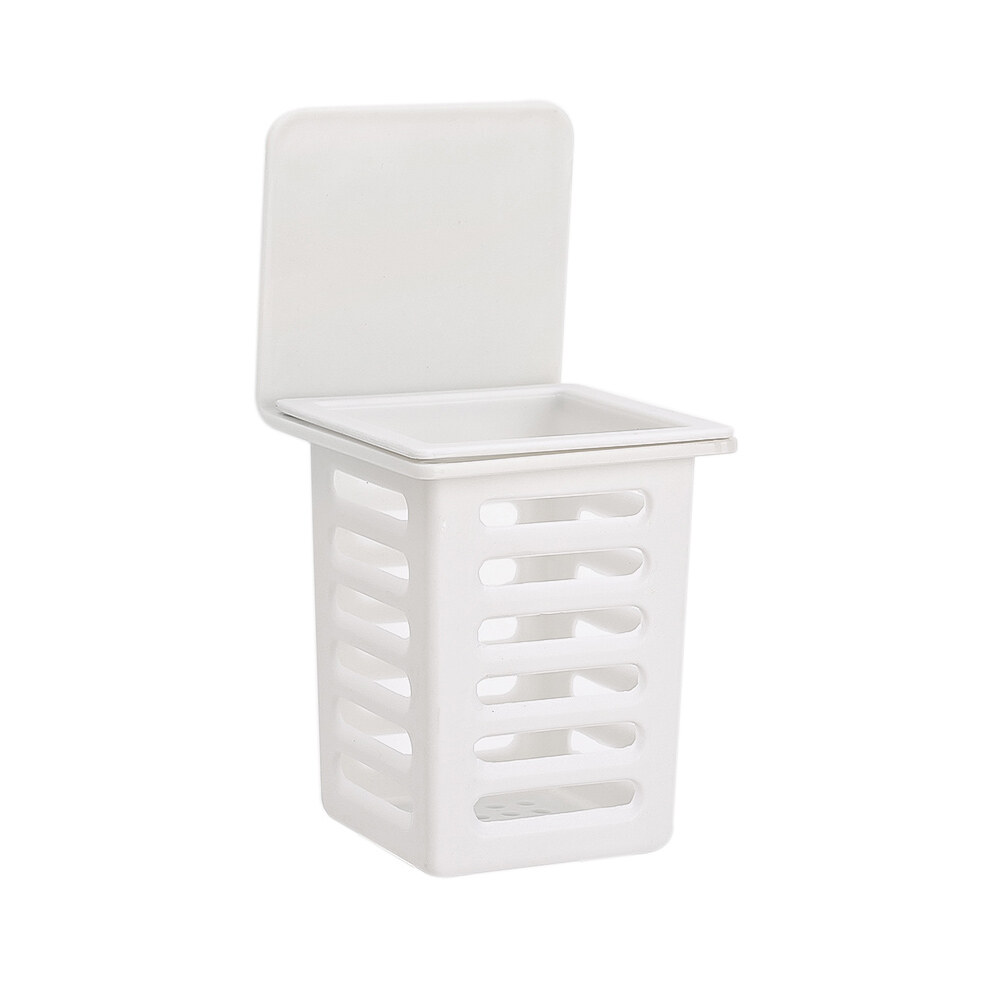 New Self-adhesive Tableware Spoon Drain Basket Chopsticks Holder Basket Wall Hanging Bathroom Cosmetics Storage Box Kitchen Supplies