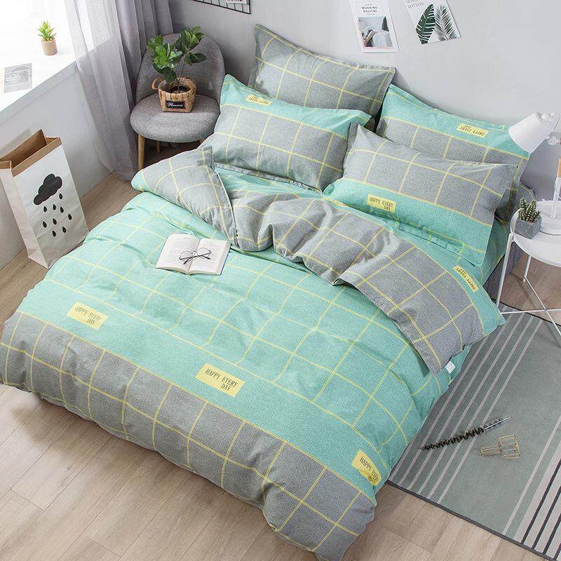 4 Buah Sprei Katun Set Bernapas Ramah Lingkungan Seprai Sarung Bantal Jahit Kasus Kualitas Tinggi Pengerjaan Yang Bagus 17 Pola