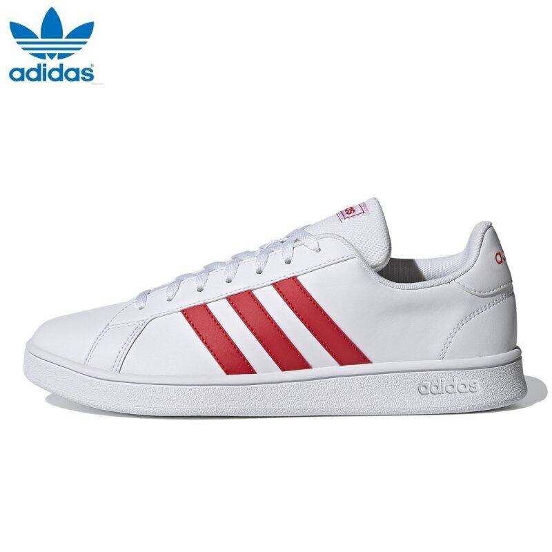 Adidas Unisex Grand Court Base FY8567 White/Red Shoes(Option-US male Size)