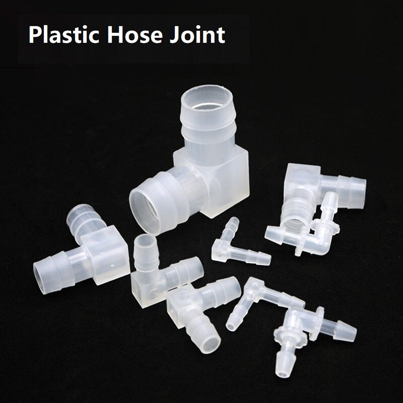 4mm~20mm Equal-diameter right-angle elbow L-shaped joint Plastic pagoda right-angle joint Hose joint Connector-5/20Pcs