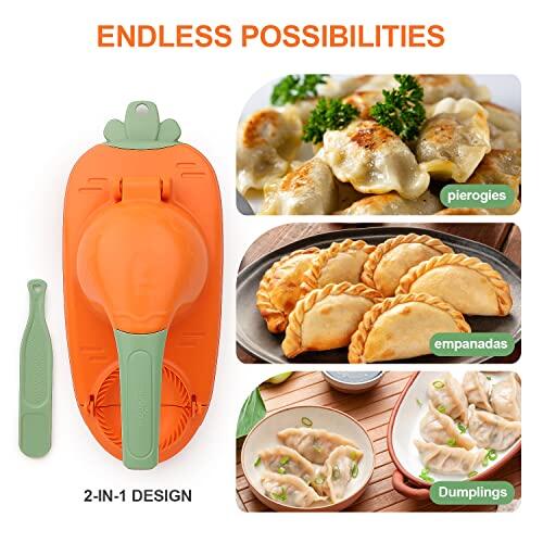 2 In 1 Dumpling Maker, Dumpling Skin Maker Dumpling Moulds, 2023 New Artifact Diy Dumpling Maker Machine, Manual Dumpling Dough Press Wrapper, Empanada Maker Press Household For Dumpling Making Tool