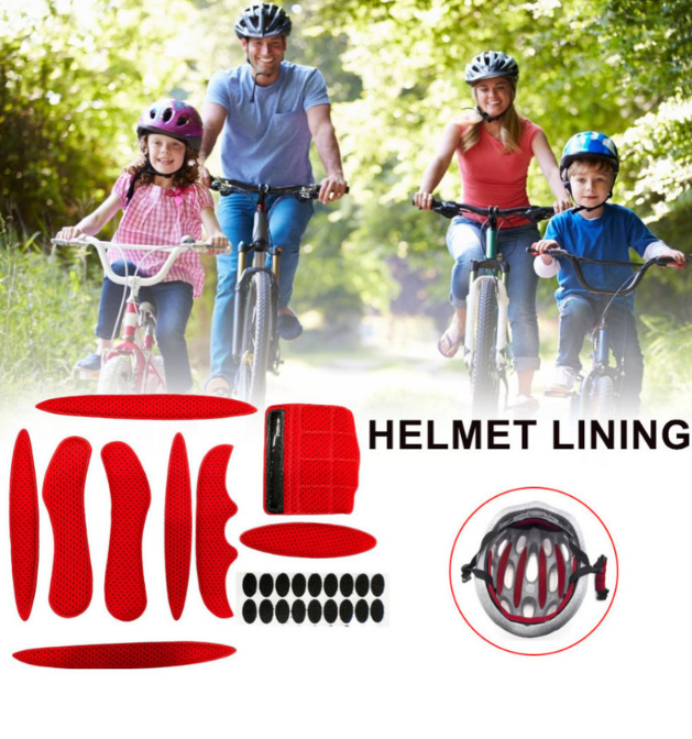 27 Miếng Đệm Bên Trong Mũ Bảo Hiểm Thông Dụng Miếng Đệm Xốp Miếng Bọt Biển Màu Đỏ Kín Cho Thể Thao Ngoài Trời Đi Xe Máy Đi Xe Đạp Phụ Kiện Xe ĐạpC C C
