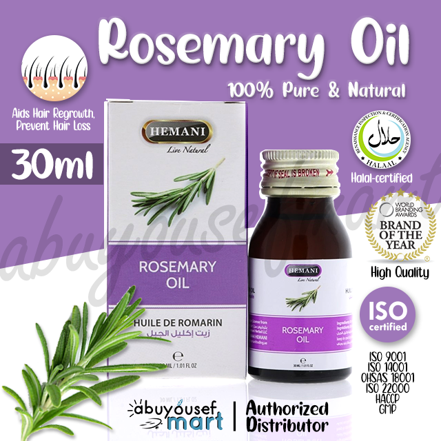Hemani Pure Rosemary Oil Minyak Rosmeri Asli 30ml Lebatkan Rambut