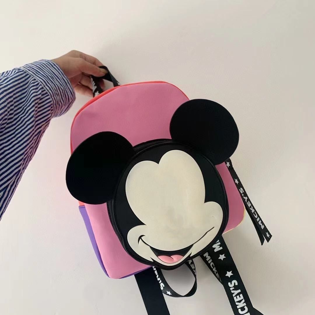 OLANG Children's Bag Cute Disney Mickey Mouse Decorated Mini Backpack